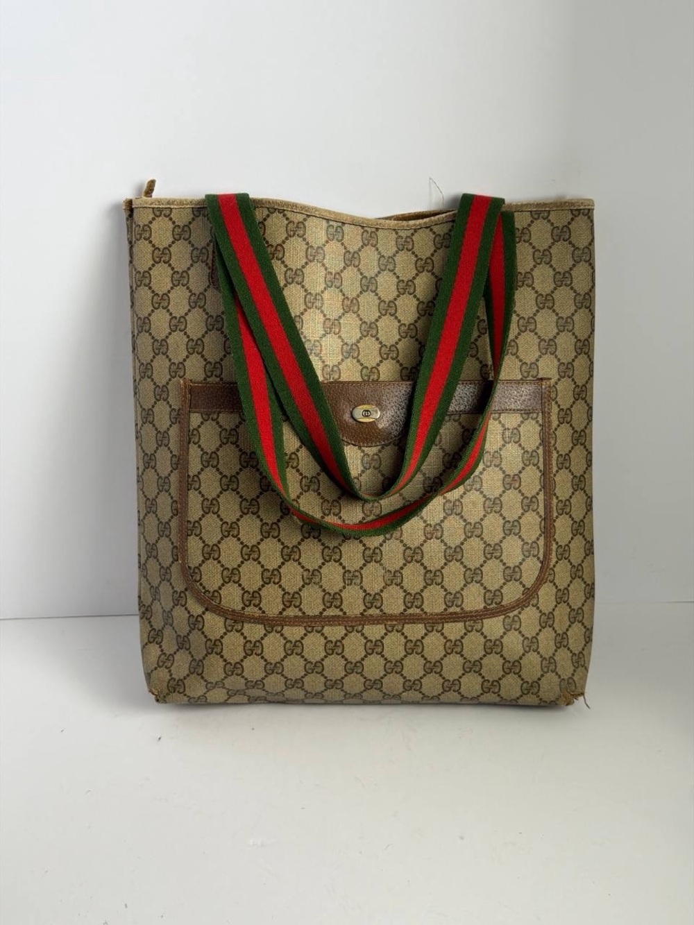 Gucci GG Monogram Canvas Sherry Line Tote Bag